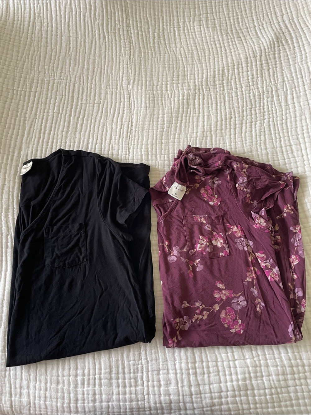 Soma Sleepwear Set - Black & Plum Floral  gowns